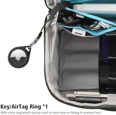 VanFn Electronics Travel Organizer Storage Bag, Travel Accessory Handle Bag, Gadgets Pouch, USB Cable, Travel Friendly Electronics Organizer P.Travel Series - Image 2