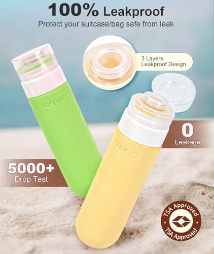 20 Pack Travel Bottles for Toiletries, Original Patented, TSA Approved Travel Size Containers, Leak Proof Silicone Shampoo and Conditioner Bottles Women & Men, Airplane Cruise Essentials, Multi - Image 3