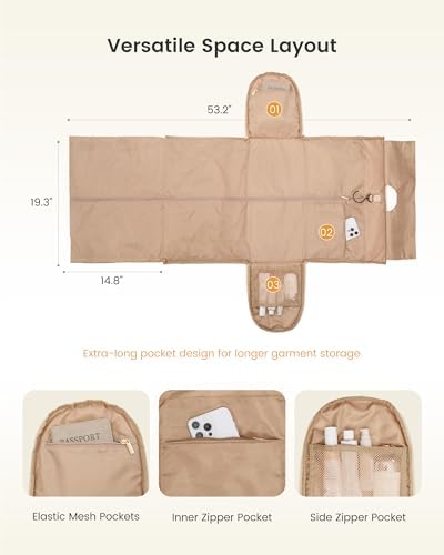 LOVEVOOK Garment Bags for Travel,Convertible Garment Bag for Women with Shoe Pouch,Carry on Duffel Bag with Toiletry Bag, 2 in 1 Hanging Suitcase Suit Bag,Waterproof Weekender Bags for Business Trip - Image 4