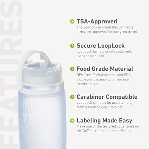 humangear GoToob+ 3-Pack, Large (3.4 fl oz), Clear/Red/Orange - Image 4