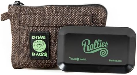 Dime Bags All-in-One Padded Pouch with Accessory Tray & Smell/Spill Proof Pocket, Protective Case for Glass Storage & Travel by DIMEBAGS