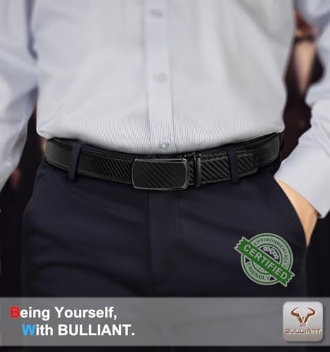 BULLIANT Men's Ratchet Leather Belt Trimmable 2Pack 1 3/8"-Gift Boxed - Image 5