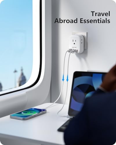 LENCENT Switzerland Travel Plug Adapter, Swiss Power Adaptor with 4 Outlets - Image 6