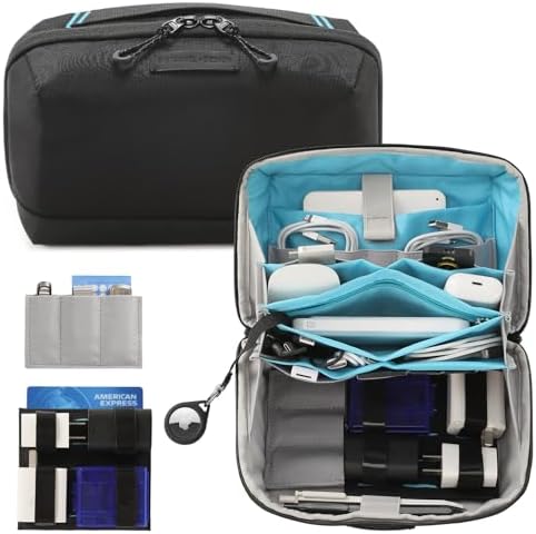 VanFn Electronics Travel Organizer Storage Bag, Travel Accessory Handle Bag, Gadgets Pouch, USB Cable, Travel Friendly Electronics Organizer P.Travel Series - Image 3