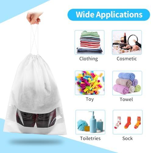 12 Pack Shoe Bags for Travel, Large Travel Shoe Bag for Packing with Window - Image 4