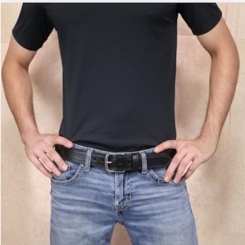 Hidden Money Belt for Travel for Men, Genuine Leather Belt with Hidden Zipper Pocket & Secret Storage - Image 6