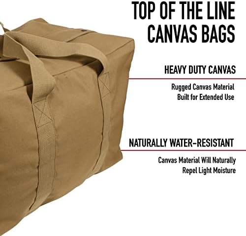 Rothco Canvas Parachute Cargo Bag – Extra Large Travel Duffle Bag with 75L Capacity