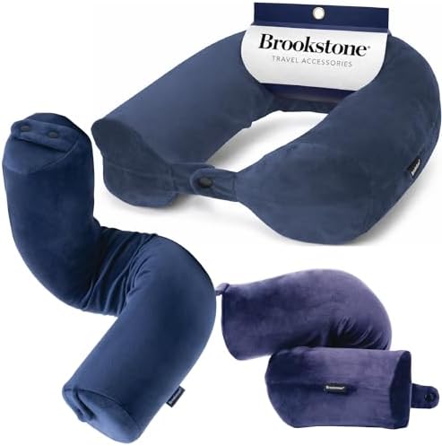 Brookstone Free Form Travel Pillow Lightweight Flexible Memory Foam Pillow by Unknown