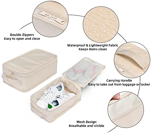 Travel Shoe Bags, Foldable Waterproof Shoe Puches Organizer-Double Layer (Multi-colored4) - Image 2