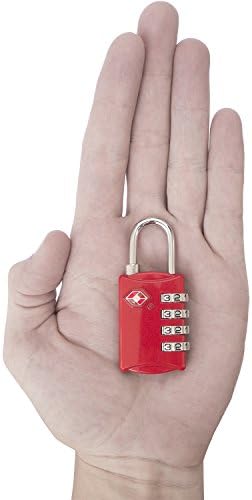 TSA Luggage Locks 2 Pack – 4-Digit Steel – Red/Blue - Image 3