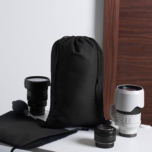 Heavy Duty Cotton Drawstring Bags 4-Pack - 270 GSM Thick Cloth Pouches for Gifts, Travel, Dice, Jewelry, Laundry - Double Drawstring (Rustic Black, 10 x 15 Inches) - Image 2