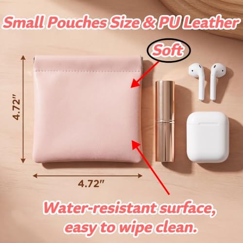 4.72"×4.72" Soft Pouches for Purse, Small Makeup Pouches for Women - Image 2
