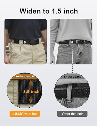 JUKMO Men's 1.5" Nylon Ratchet Casual Belt for Jeans - Image 4