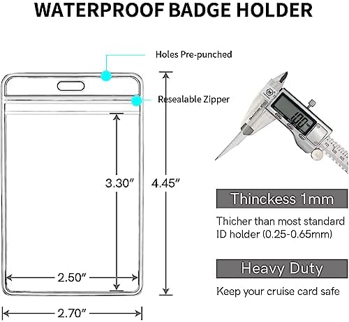 Holland America Luggage Tag Holders with Lanyard, Waterproof Cruise Luggage Tag Holder with Lanyards and Ship Card Holder for Holland America & Carnival Lines (6 Holders+3 Lanyard) - Image 5