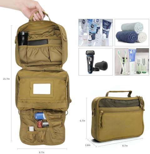 Hanging Toiletry Bag for Men,Men's Travel Essential,Travel Dopp Kit - Image 2