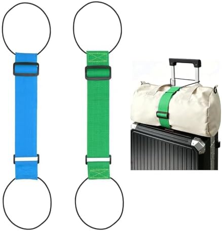 2 Pack Multi Use Strong Adjustable Luggage Connector Straps for Suitcases by Unknown