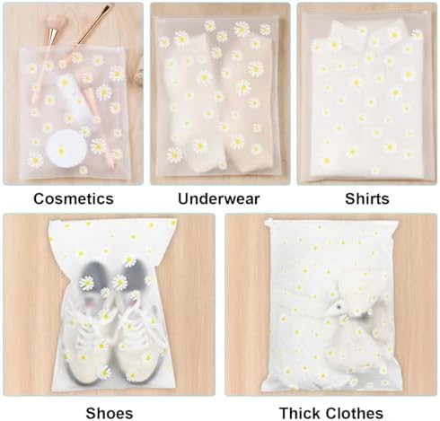 30PCS Travel Storage Bags for Clothes, Clear Plastic Ziplock Bags, 5 Size - Image 5