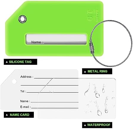 Gostwo 2 Pack Silicone Initial Luggage Tags for Suitcases Travel Essentials - Image 3