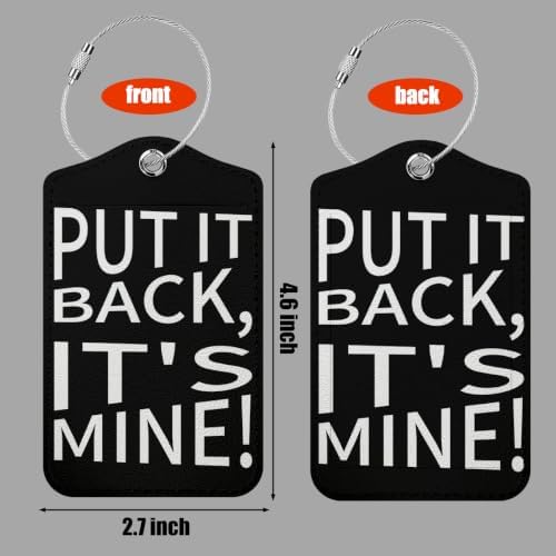 Luggage Tags for Suitcases, Put It Back It's Mine Suitcase Identify Labels - Image 2