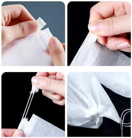 50 Pack Transparent Shoe Bags Travel Shoe Bags Non-woven Fabric Disposable Drawstring Dust Covers Shoes Storage Organizers Pouch for Sneaker Cross Trainer Tote Handbags Purses Running Shoes - Image 3