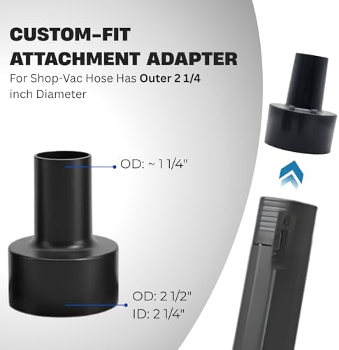 Universal Vacuum Hose Adapter Kit Reducer Attachment Set Converter from 1 1/2 inch to 1 1/4 inch from 1 3/8 inch to 1 1/4 inch Dust Hose Port Adapter ; 2-1/4 Inch to 1-1/4 Inch to 1-3/8'' - Image 6