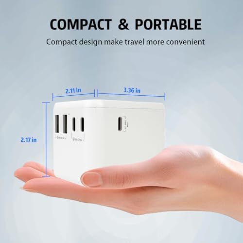 EP 85W Universal Travel Adapter, International Power Adapter with 3 USB-C & 2 USB-A Ports, Worldwide Plug Adaptor Wall Charger, Travel Essentials for US/CA/EU/UK/AU/JP ＆ 150+ Countries (Type C/G/A/I) - Image 6