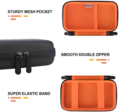 BOVKE PU Hard Travel Case for MacBook Air Pro Power Adapter Apple MagSafe 2 USB-C Charger - Extra Room for USB C Hub, Type C Hub, USB C Hub Multiport Adapter, Magic Mouse, Charging Cable, Black - Image 3