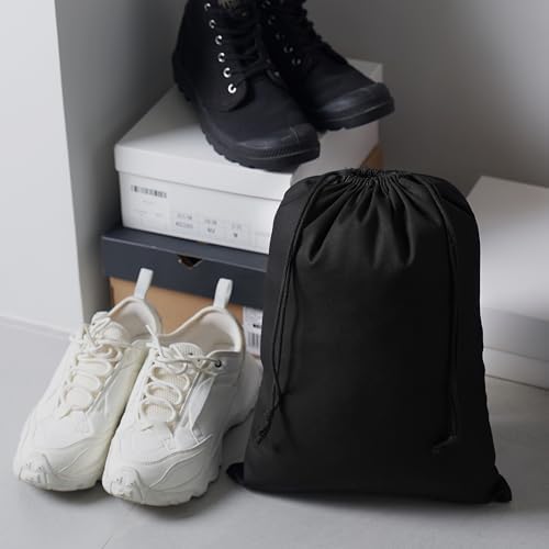 Heavy Duty Cotton Drawstring Bags 4-Pack - 270 GSM Thick Cloth Pouches for Gifts, Travel, Dice, Jewelry, Laundry - Double Drawstring (Rustic Black, 14 x 17 Inches) - Image 3