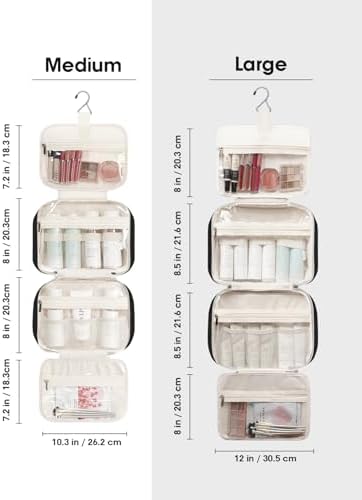 Narwey Travel Toiletry Bag for Women, Large Hanging Makeup Organizer Bag - Image 3