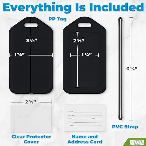 Luggage Tags for Suitcases - Black, 3 PK - TSA Approved Travel Tags - Image 4