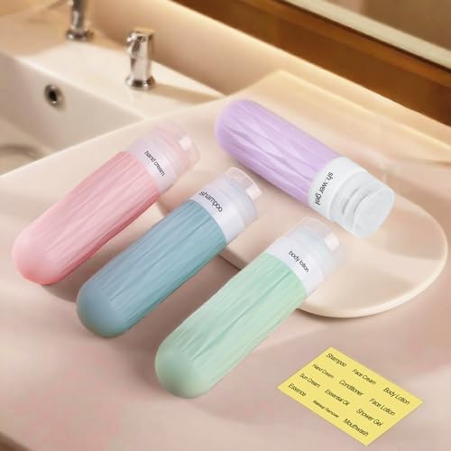 IYYI Travel Bottles for Toiletries, TSA Approved Travel Size Containers, Silicone Toiletries Bottles, Leakproof, Refillable Containers Kits for Shampoo and Conditioner (Gray, 90, Milliliters) - Image 3