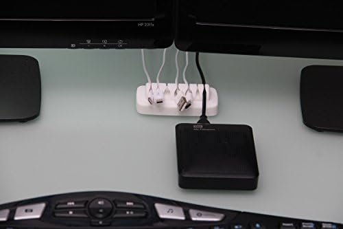 Heaviest Cable Organizer on the Market! Compact and Weighted Desktop Cord Holder for Desk and Nightstand, Eco-Friendly Silicone, No Bad Smell, Bundled with 4 Reusable Cable Ties! (White) - Image 2
