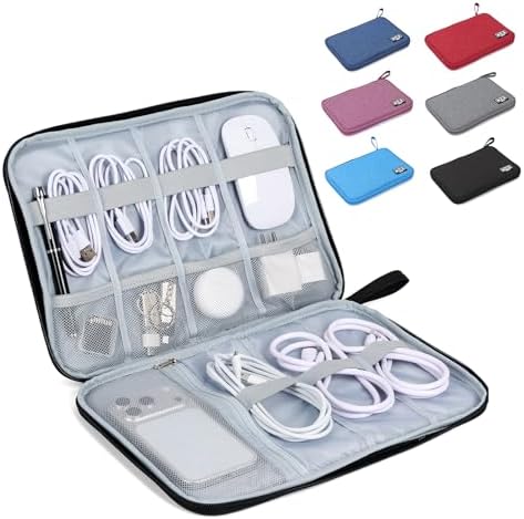 Large Electronics Organizer Travel Case, Slim Tech Accessories Bag by Unknown