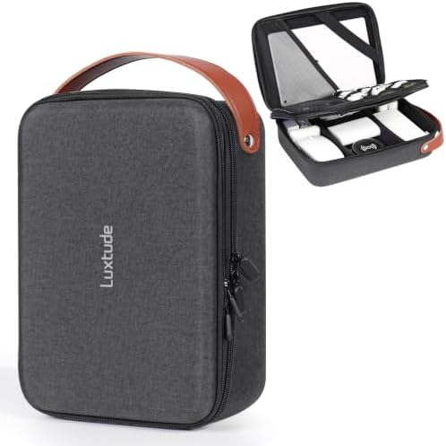 Large Electronics Organizer Travel Case for Chargers and Cords by Luxtude