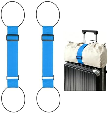 2 Pack Multi Use Strong Adjustable Luggage Connector Straps for Suitcases by Unknown