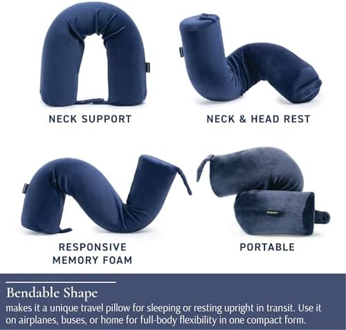 Brookstone Free Form Travel Pillow Lightweight Flexible Memory Foam Pillow - Image 5