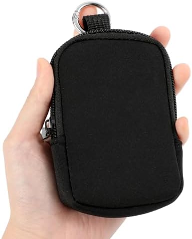 uekeboag 2Pcs Small Soft Neoprene Pouch with Zipper(Black) - Image 4