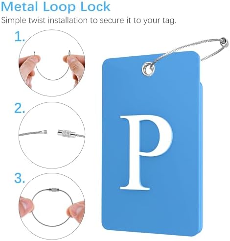 Gostwo 2 Pack Initial Luggage Tags for Suitcases Airplane Travel Essentials - Image 3