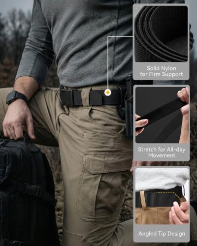 CHAOREN Tactical Belt Men - 1.5" Stretch Work Belt with Zinc Alloy Buckle - Image 4