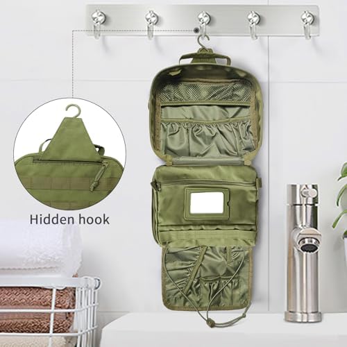 Hanging Toiletry Bag for Men,Travel Toiletry Bag Organizer Dopp Kit - Image 5