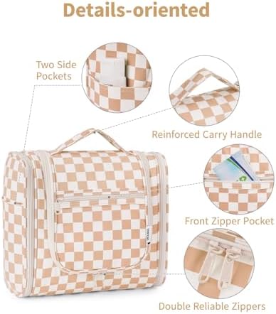 Narwey Large Hanging Travel Toiletry Bag for Women, Makeup Cosmetic Bag - Image 6
