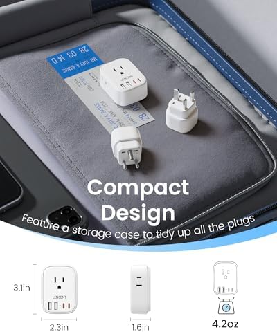 LENCENT Type C and Type D G Universal Travel Adapter Kit International Plug - Image 5