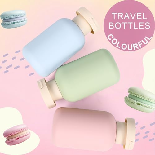 ASEVAT Plastic Leak Proof Travel Bottles for Toiletries, TSA Approved Travel Size Containers, Squeeze Bottles Refillable for Shampoo, Lotion & Body Wash (Blue+Pink+Green, 10 oz) - Image 4