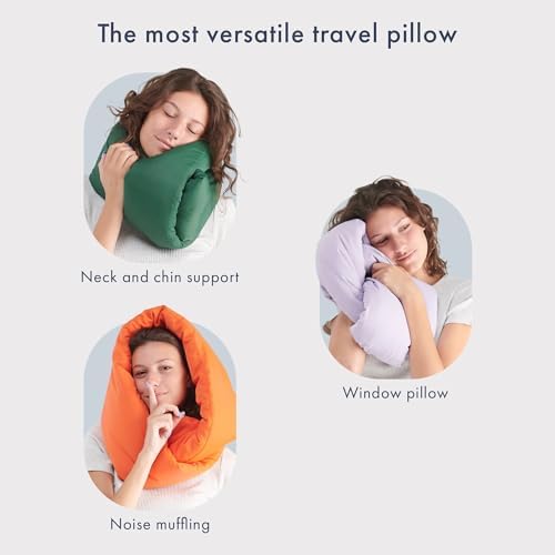 Huzi Infinity Pillow - Home Travel Soft Neck Scarf Support Sleep (Purple) - Image 4