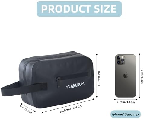 YUMQUA Mens Waterproof Toiletry Bag Dopp Kit for Travel Sport Gym Bathroom - Image 5