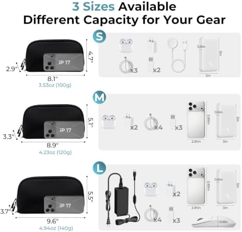 FYY Travel Cable Organizer - 8 Compartments, Lightweight, Water Repellent - Image 3