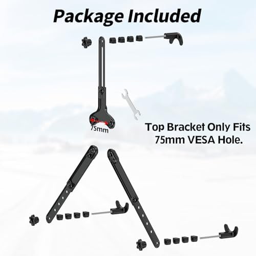 MOUNTUP Universal VESA Mount Adapter Kit, Non-VESA Monitor Mounting Adapter for 19 to 32 inch Computer Screens, Max Load 17.6lbs VESA Adapter - Image 4