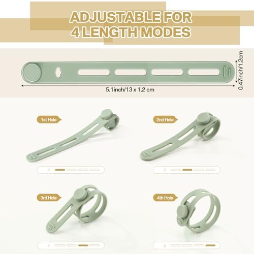 Tellegloww 42 Cable Ties Cord Organizer,Multicolor,3.15 Inch, 5.12 Inch - Image 3