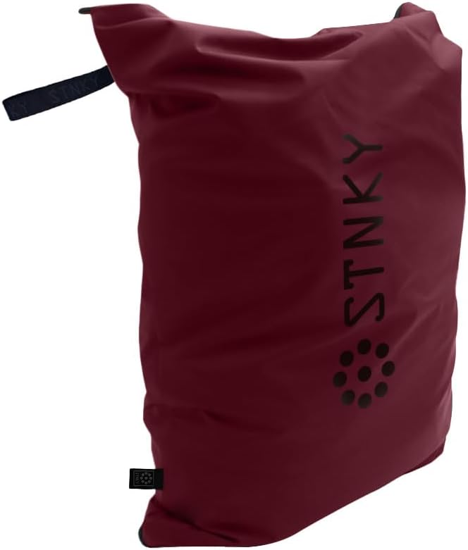 STNKY Bag Pro - Laundry Bags With Zips, Handles and Internal Mesh Bag for Travel, Yoga, Healthcare, Gym Kit, Laundry (XL, Burgundy)