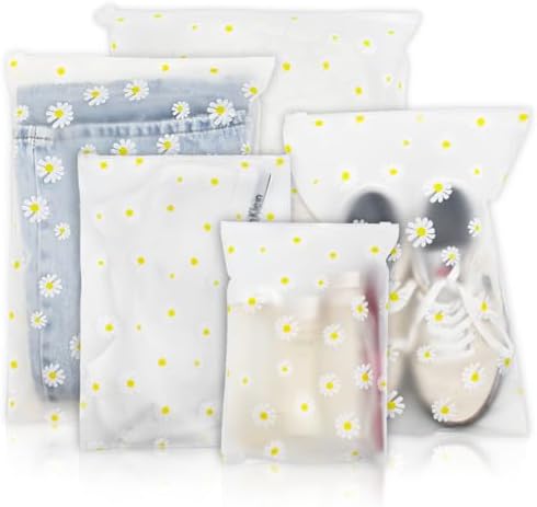 30PCS Travel Storage Bags for Clothes, Clear Plastic Ziplock Bags, 5 Size by Unknown
